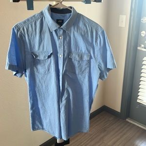 H&M Blue Medium short sleeve button up
